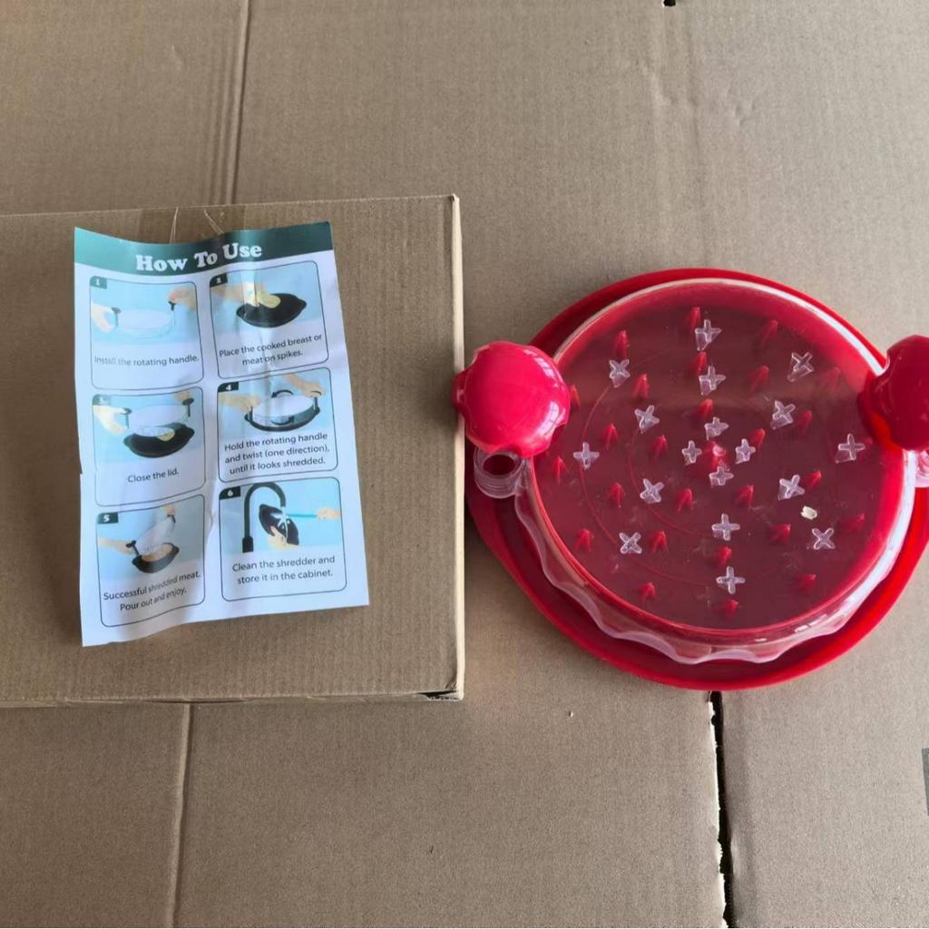 1 шт. улучшенная мясорубка для куриного мяса с прозрачной крышкой, большой нескользящей основой, прочный пластиковый инструмент для измельчения мяса для говядины, овощей