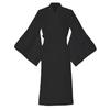 [FAD-4U] Men's White KimonoYukataWhite Robe, 100% Cotton, Solid Color, White and Black, Suitable for Temples, Monks, Gentlemen, Plus Sizes