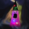 Halloween Decoration Luminous Hat Ghost LED Hat Garden Party Decoration Props Glowing Cute Witch Hat Halloween Pendant