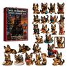 Милые ornaments в форме собаки, Адвент-календарь на 24 дня, Плоские 2D ornaments-подвески в виде чихуахуа, Ежедневная подарочная коробка-сюрприз, Разные акриловые подвески для праздника