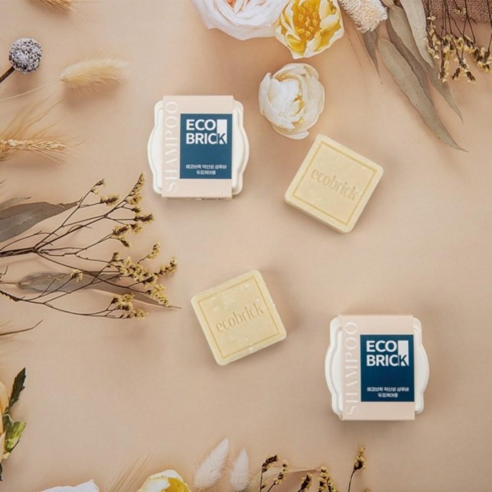 Inssine) Eco Brick Mildly Acidic Scalp Care Shampoo Bar Solid Shampoo Soap Lavender Scent Essential Oil 1 pcs