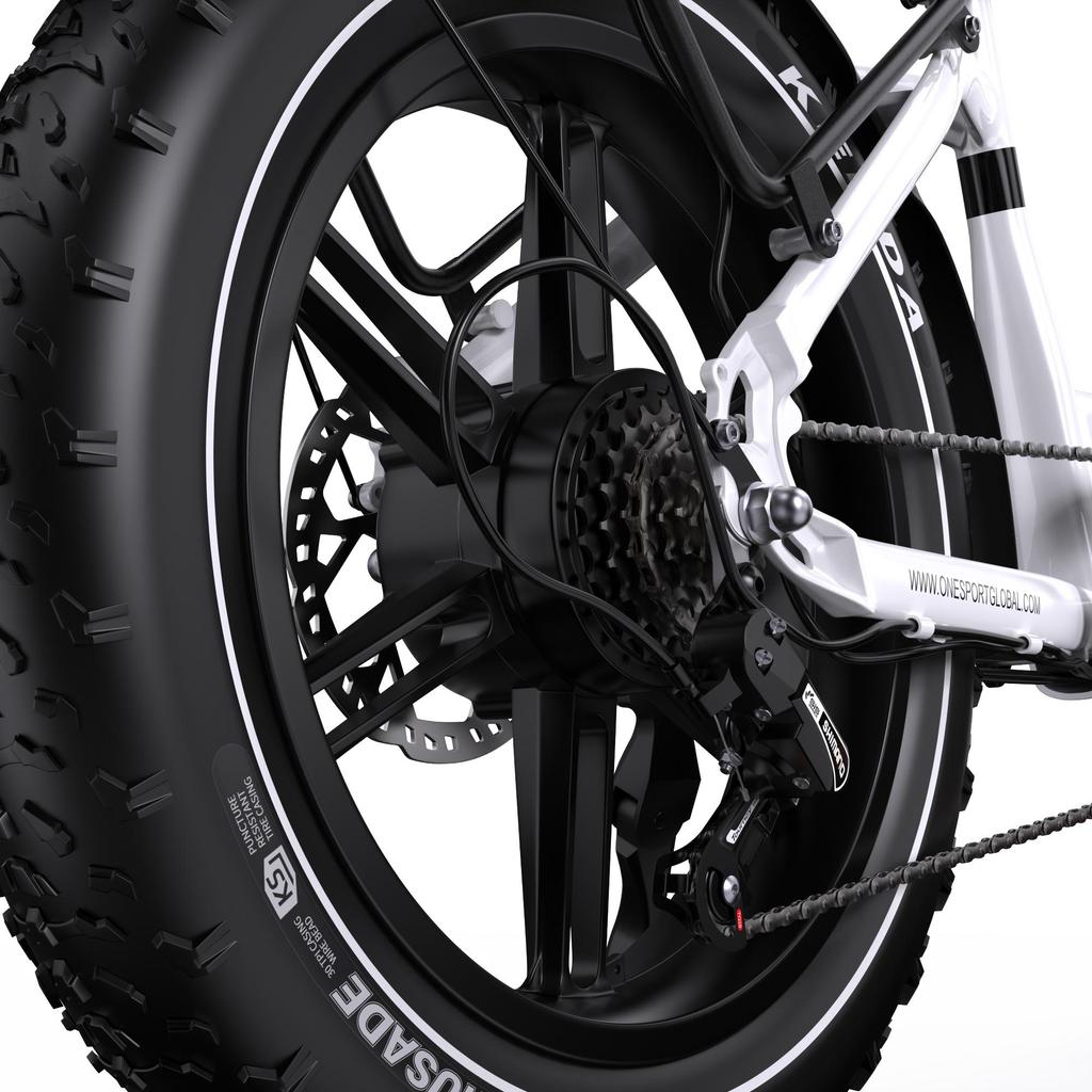 Electric bicycle ONESPORT OT08, 500W motor, 48V 18AH battery, top speed 25 km/h, cruising range 90km, 20*4.0 inch tires