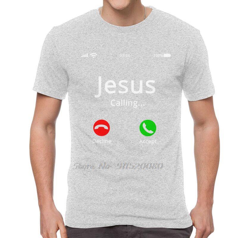 Иисус зовет христианские футболки мужские футболки с коротким рукавом из хлопка мужские