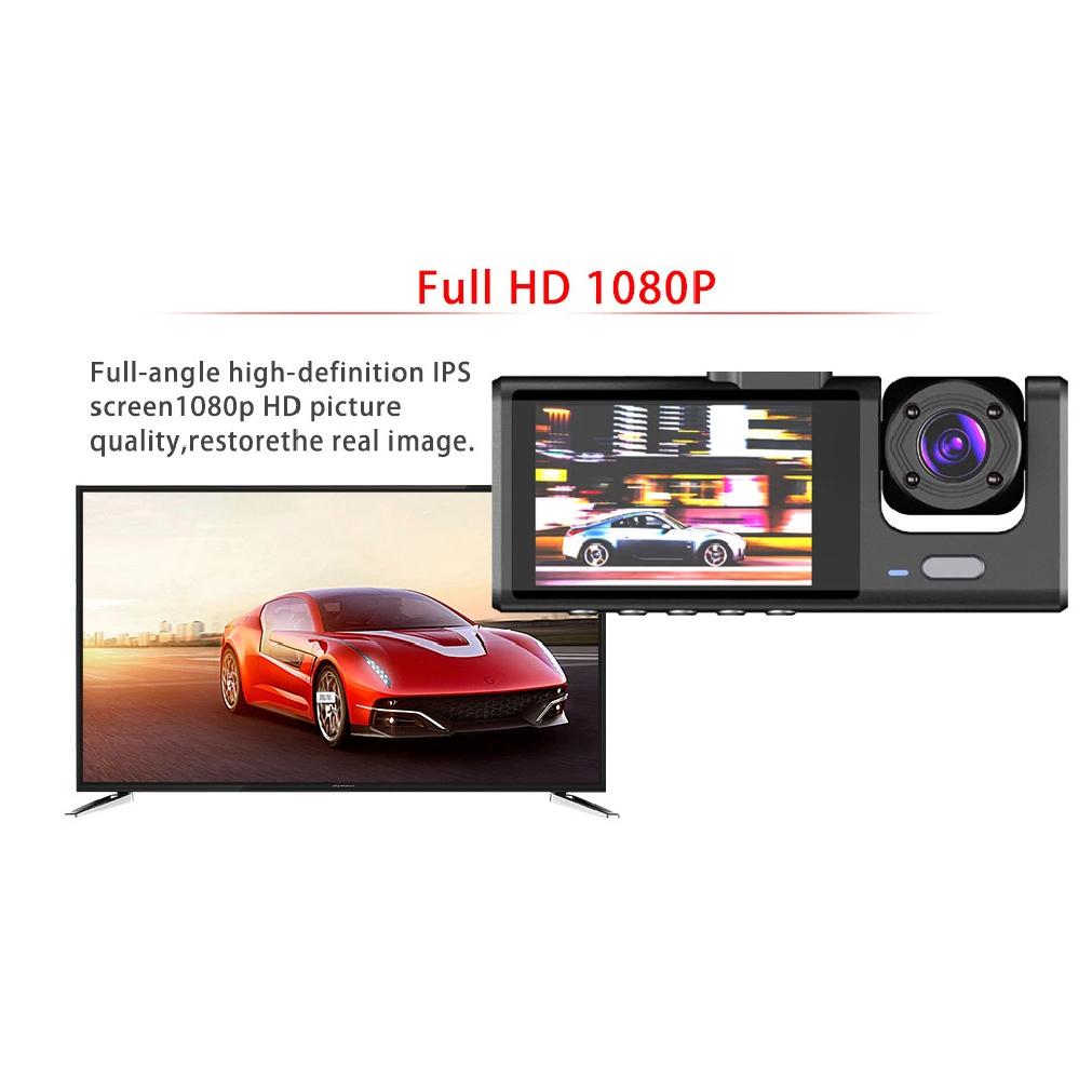 2/3 Camera Dash Cam W/ IR Night Vision Loop Recording & 2" IPS Screen 1080P DVR recorder, video recorder,Car accessories