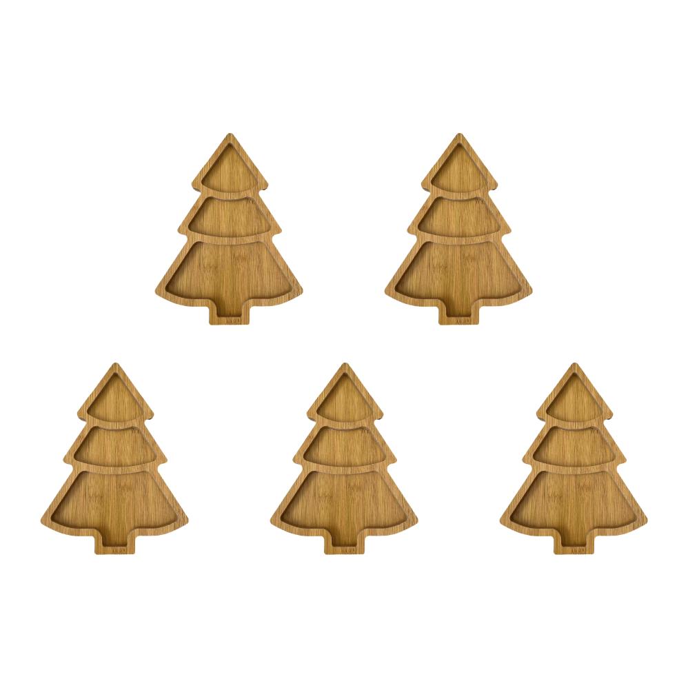 1-5 шт. Деревянная рождественская елка, фруктовая чаша, рождественский поднос, тарелка для закусок в виде елки, японская тарелка для сашими, коробка для десертов и закусок