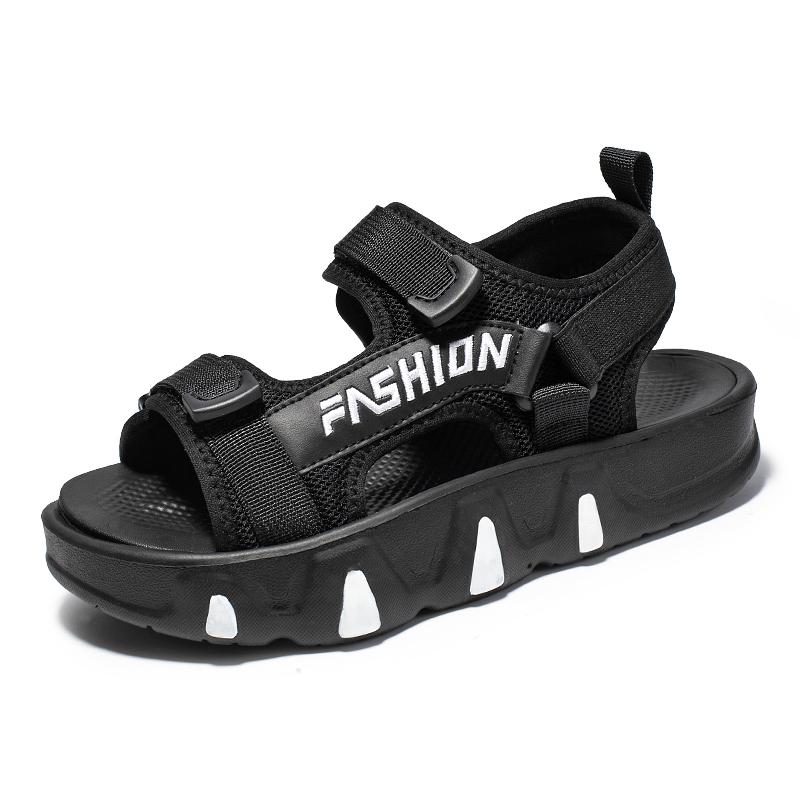 Summer Trendy Letter Printed Sandals for Men Women Yellow Platform Shoes Men Outdoor Non-slip Beach Sandals Men Sandalias Hombre