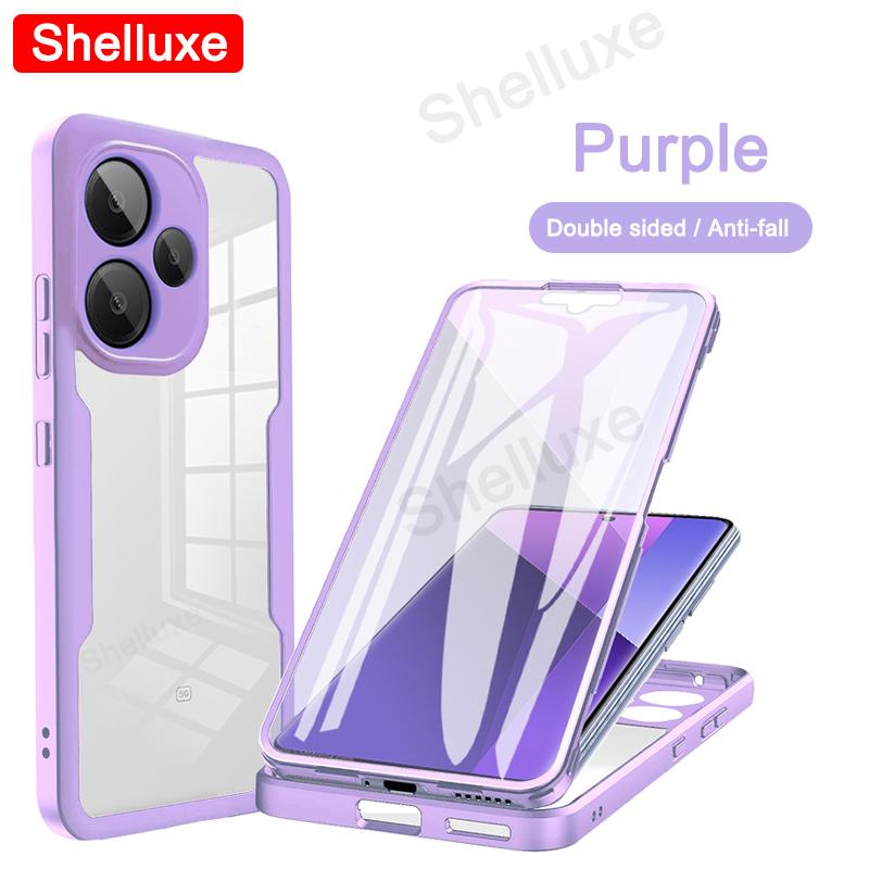 PocoM6 360 Полный корпус Передняя+Задняя Прозрачный Чехол Shelluxe Для Xiaomi POCO M6 M6Pro Pocophone M6 Pro Силиконовый Двусторонний Чехол для телефона