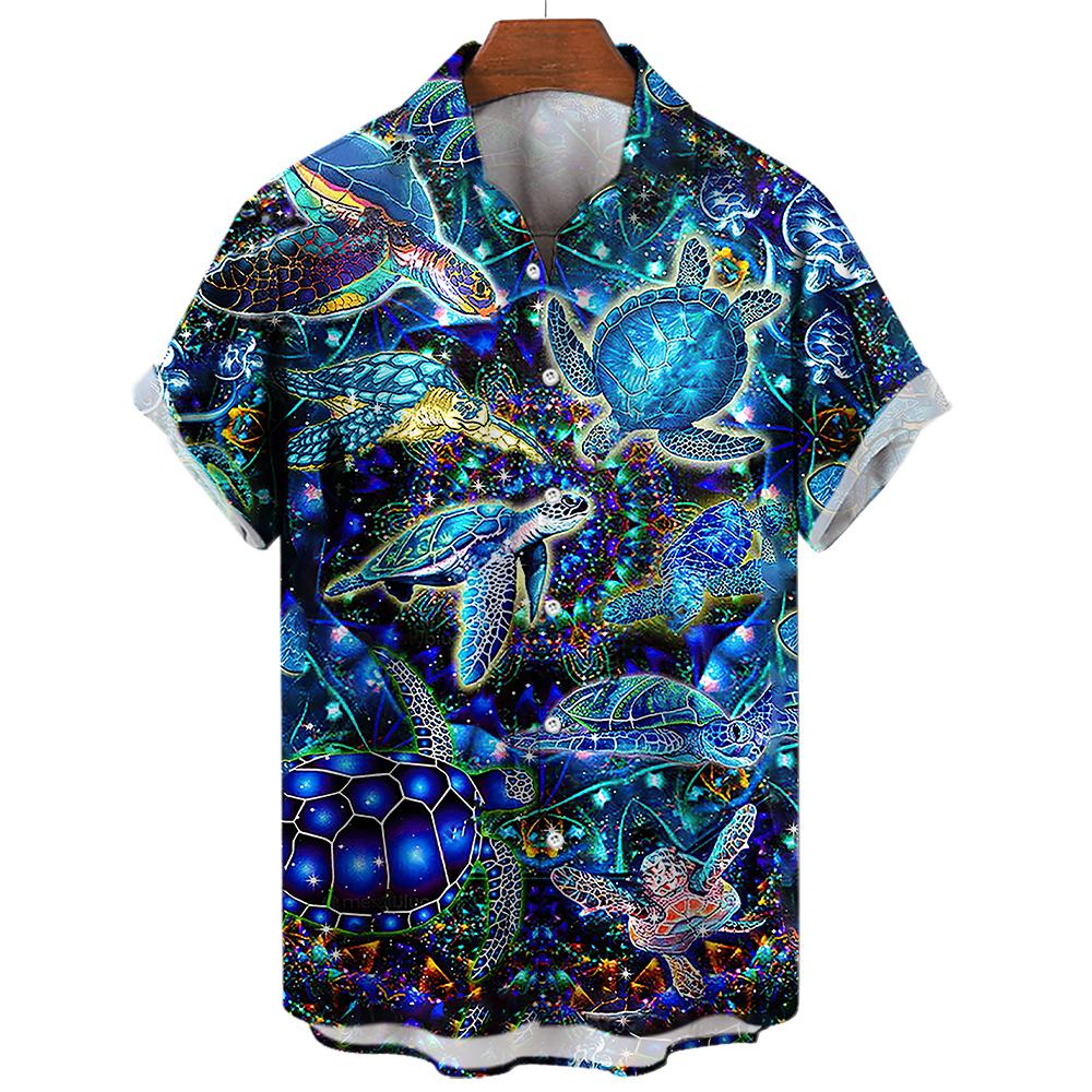 Летняя рубашка с цветочным принтом попугая 3D для мужчин и женщин, модные рубашки, однобортная гавайская блузка с коротким рукавом, мужская одежда