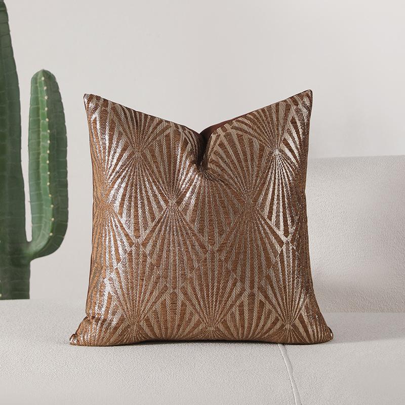 Simple Silver Fan Flower Pillow Cover Pillow Cushion Cushion Cover