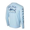 Mens Quick-Dry UV Protection Fishing T-Shirt Long Sleeve Crew Neck Breathable Sportswear Outdoor Angling Summer Fall