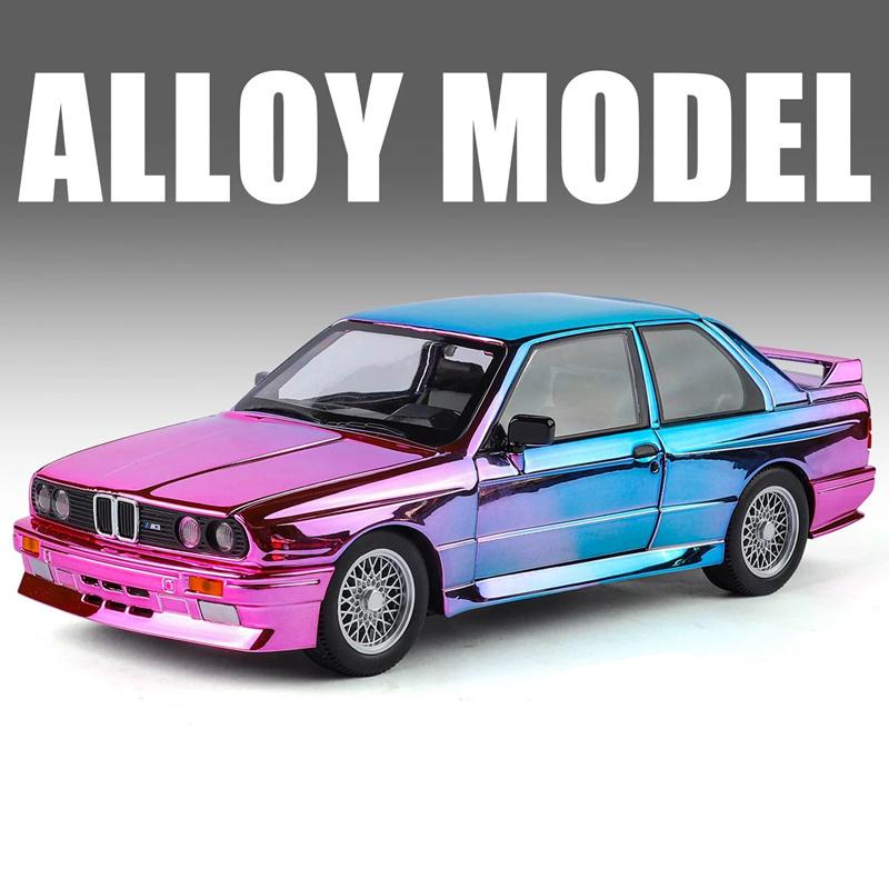1:24 1988 BMW M3 E30 литая спортивная модель автомобиля литая металлическая классическая модель автомобиля с высокой имитацией звука и света детские игрушки подарок