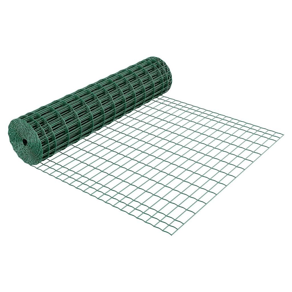 Farm Fence, 1.2 x 25 m, 2 x 4 in Mesh 2.1mm Galvanized Steel Wire Fencing for Cattle, Hog & Sheep, Heavy Duty Vinyl Coated Livestock Fence for Animal