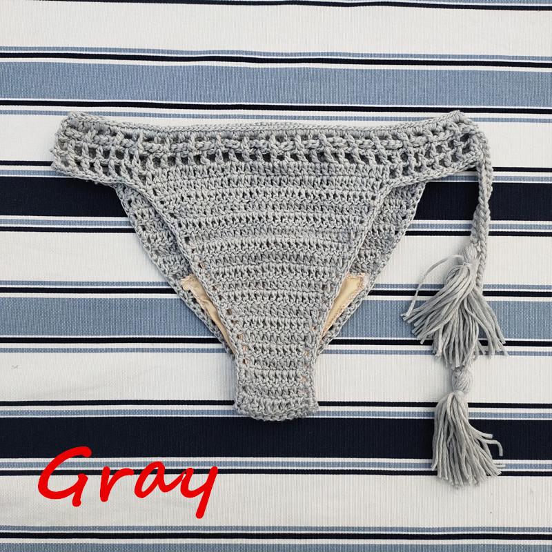 Handmade Crochet Bikini Shorts with Lining