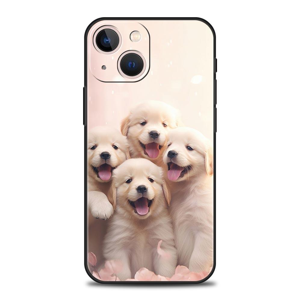 Милый Маленький Песик Чехол для Телефона для iPhone 17 16 15 14 13 12 11 Pro Max 17 Air Plus Ударопрочный Мягкий TPU Чехол Fundas Capas Сумки