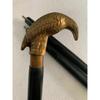 Collectible Vintage Brass Crow Handle Handmade Brass Designer Black Wooden Walking Stick Walking Cane