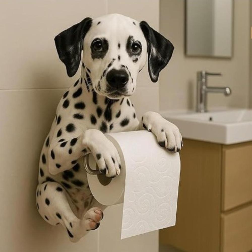 Dog Series Tissue Holder Cute Decorations Home Statue Toilet Wall Hanging Roll Paper Storage