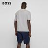 BOSS Унисекс хлопковая футболка с принтом и эластаном
