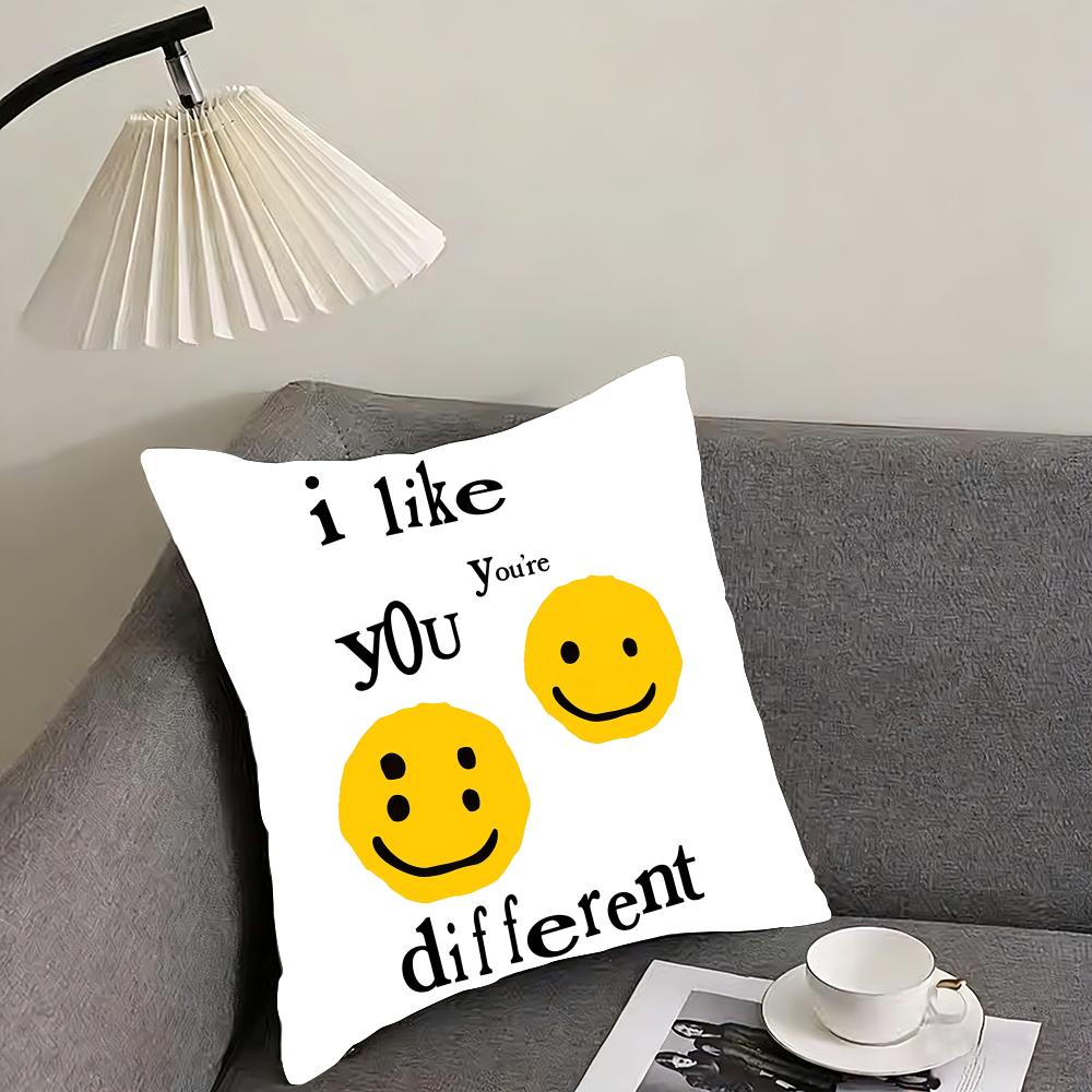 Luxury Smile CCpfmM Cushion Cover Elegant Comfort Pillowcase Sofa Bed Doublesided Printed Invisible Zipper Home Decor