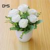 Цветущий букет, искусственный бонсай, искусственный цветок розы, горшок для домашнего сада, вечерние украшения стола
