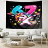 Energy Number 67 Design Tapestry Hanging for Bedroom,Livingroom, Playroom,Decor Art Room Wall Tapestry Holiday and Birthday Gifts