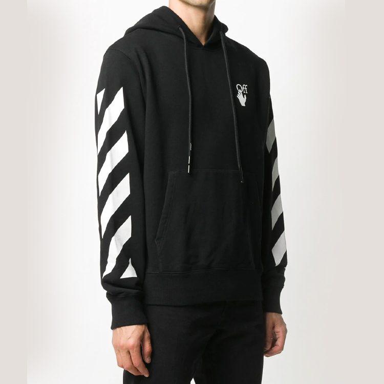 OFF WHITE Худи с диагональными полосками OMBB034F20FLE0091001