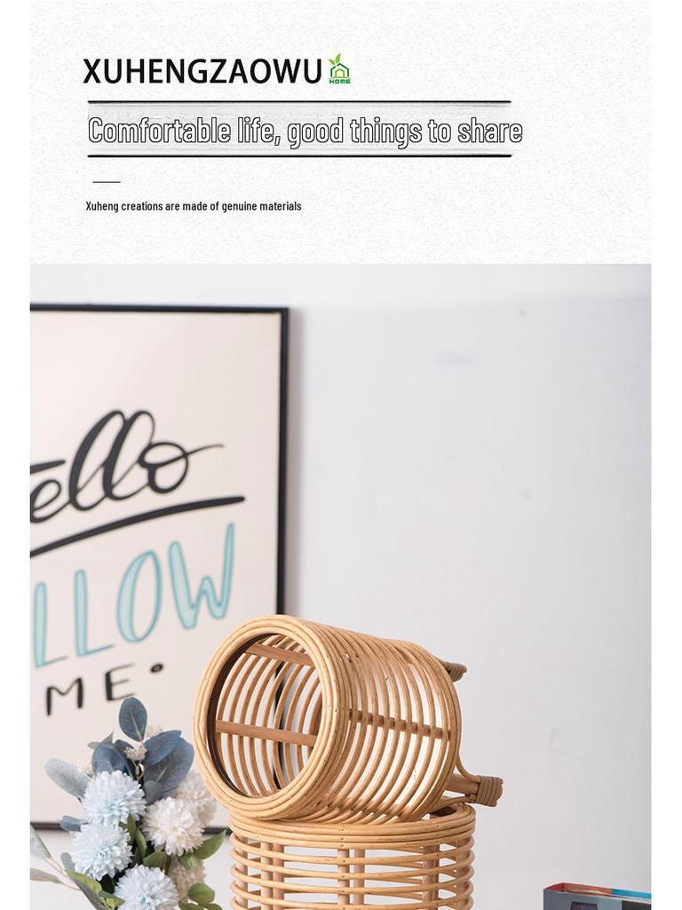 Подставка для цветочных горшков из ротанга в скандинавском стиле, напольная подставка для растений ручной работы для гостиных, балконов, отелей и домов отдыха — креативный декор.