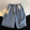 Men's Retro Washed Denim Wide-Leg Summer Shorts