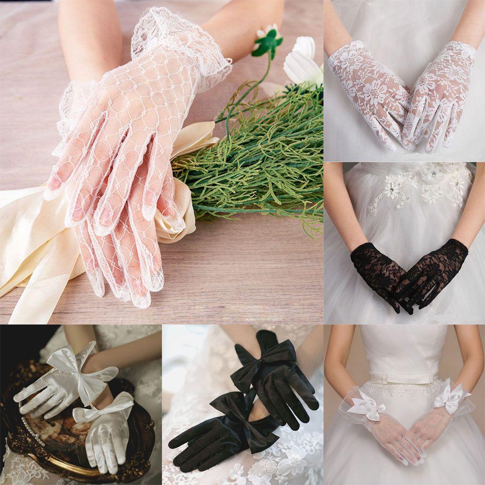 Clothing Accessories Cycling Driving Mittens Wedding Bridal Gloves Lace Gloves Bridal Gown Mittens