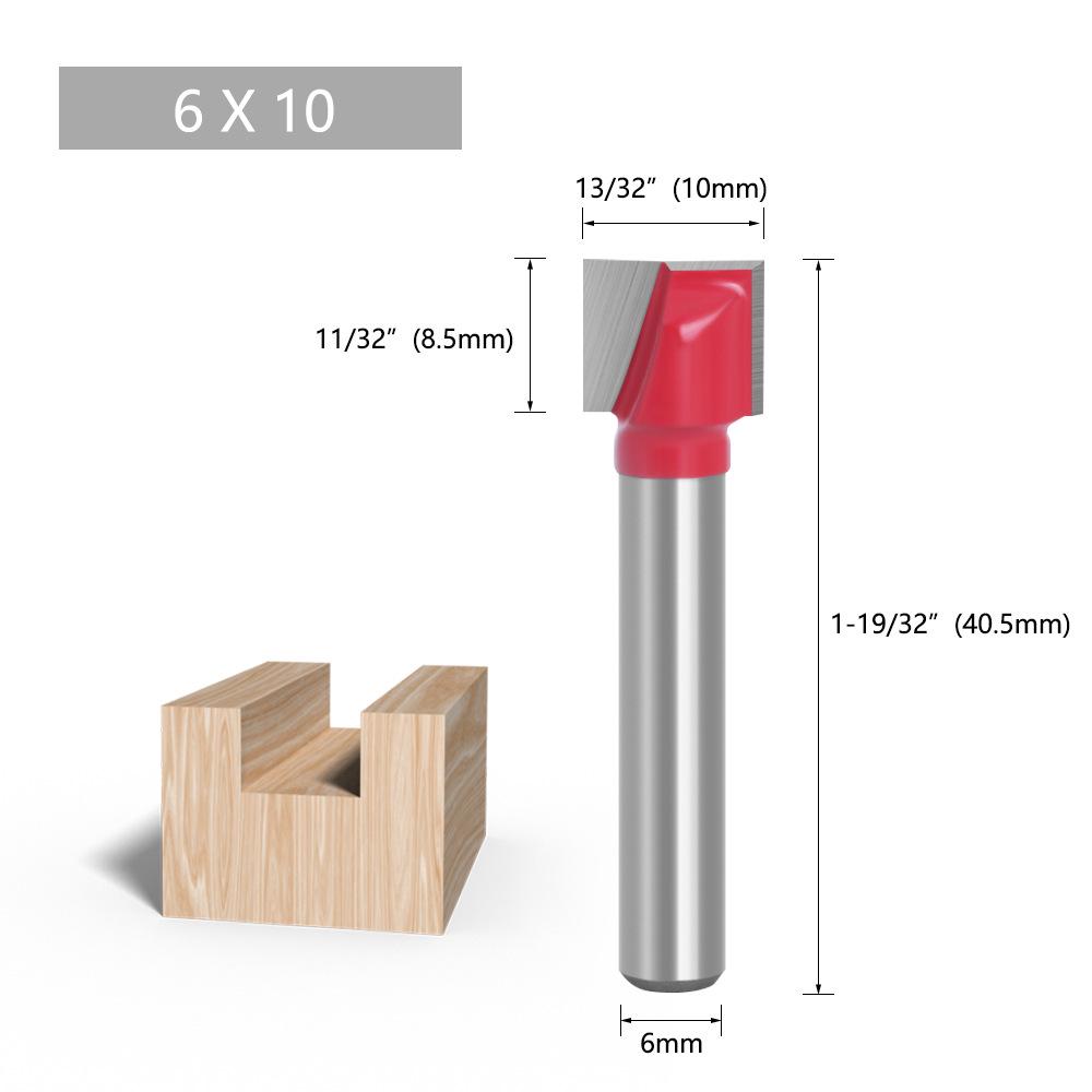Набор фрез из вольфрамовой стали с плоским дном для ЧПУ-фрезера для деревообработки, 6 типов