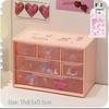 Korean-Style Six-Grid Transparent Desktop Storage Box for Jewelry and Dorm Rooms