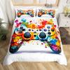 Игровое постельное белье Комплект постельного белья для геймеров Мальчики Подростки Видеоигры Кнопки контроллера Пододеяльник Ручная отрисовка Пододеяльник с геймпадом