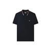 Striped Knit Polo Shirt With Logo Print Men Polo Shirts Legendary-Blue F51M421101ANV
