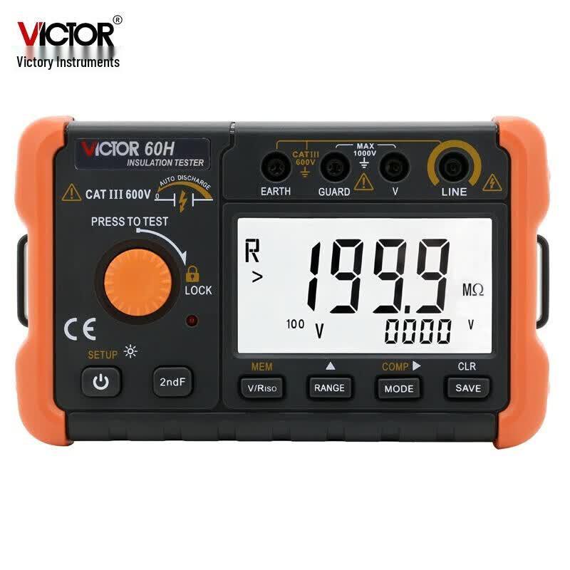 VICTOR 60H Цифровой мегаомметр Тестер сопротивления изоляции