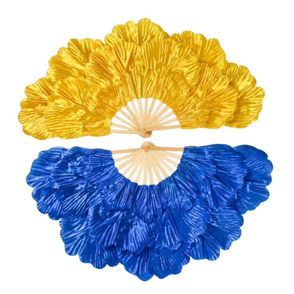 38 см/45 см веера из павлиньего шелка складные длинные шелковые веера портативные веера для выступлений квадратные танцы