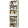Bookcase Narrow Tall Space-Saving Bookshelf Drawer Open Shelves 60 x 24 x 182 cm Light Green