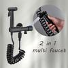 Stainless Steel Portable Bidet Sprayer Cold Bathroom Bidet Faucet Valve Jet Set Ass Shower Enema Black