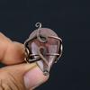 Natural Strawberry Quartz Gemstone Copper Wire Wrap Gift Ring Size 5.5 G5K84