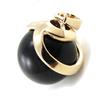 Les Trésors De Lily [J0169] - Gold Plated Pendant 'Perla' Black Gold - 25x15 Mm