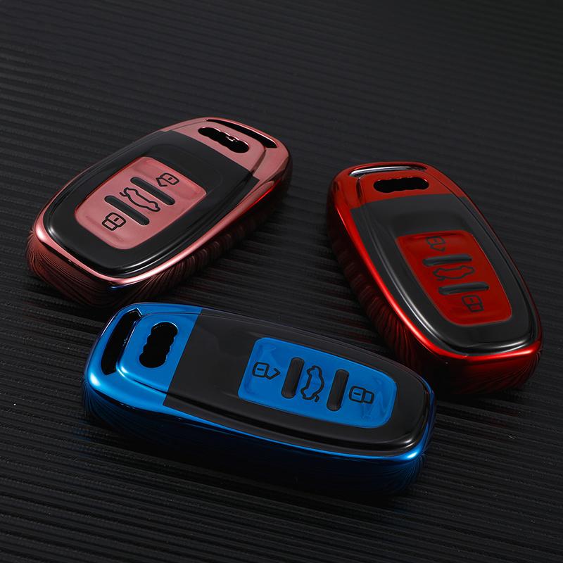 Чехол для дистанционного ключа из ТПУ для автомобиля, брелок для A1 A3 A4 A5 A6 A7 A8 Quattro Q3 Q5 Q7 S4 S5 S6 S7 S8 R8 TT, аксессуары
