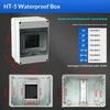 1 Set Pc Plastic Outdoor Electrical Ip65 Waterproof Dustproof Din Rai Distribution Switch Box Ht 2/3/5/8 Way Series Junction Box