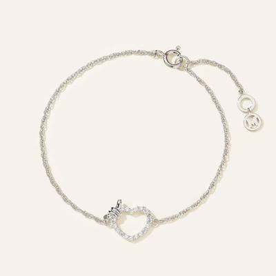 METROCITY JEWELRY Браслет Белый Cuore из стерлингового серебра A231SB2002WPA