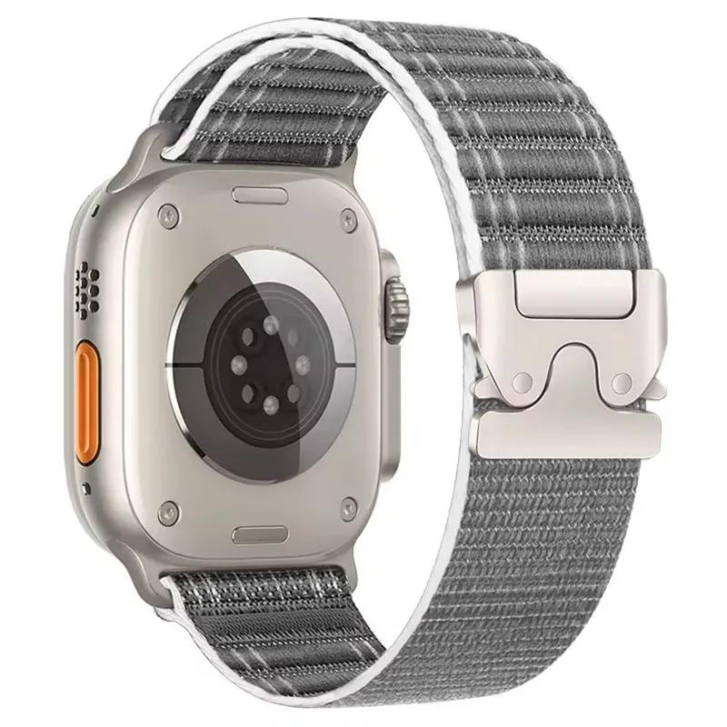 Нейлоновый ремешок для Apple Watch Band Ultra 3 2 49мм 46мм 42мм 45мм 41 44мм 40мм Парашютный браслет iWatch Серия 11 10 9 8 7 6 5 SE3