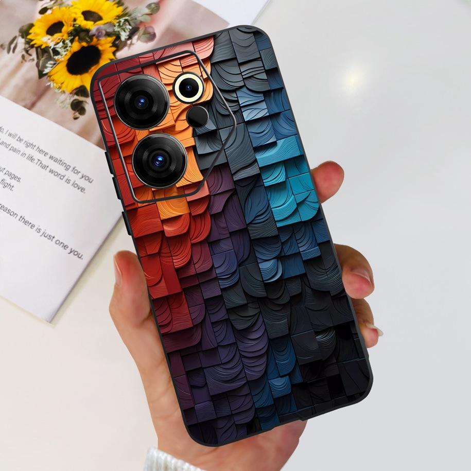 Для Tecno Camon 20 Premier Чехол CK9n Ударопрочный Чехол Модный Цветок Мягкий Силикон Чехлы Для Телефона Для Camon 20 Premier Бампер Coque