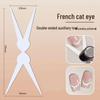 Nail Art Dual-End Cat Eye Magnet Tool with French Plate
