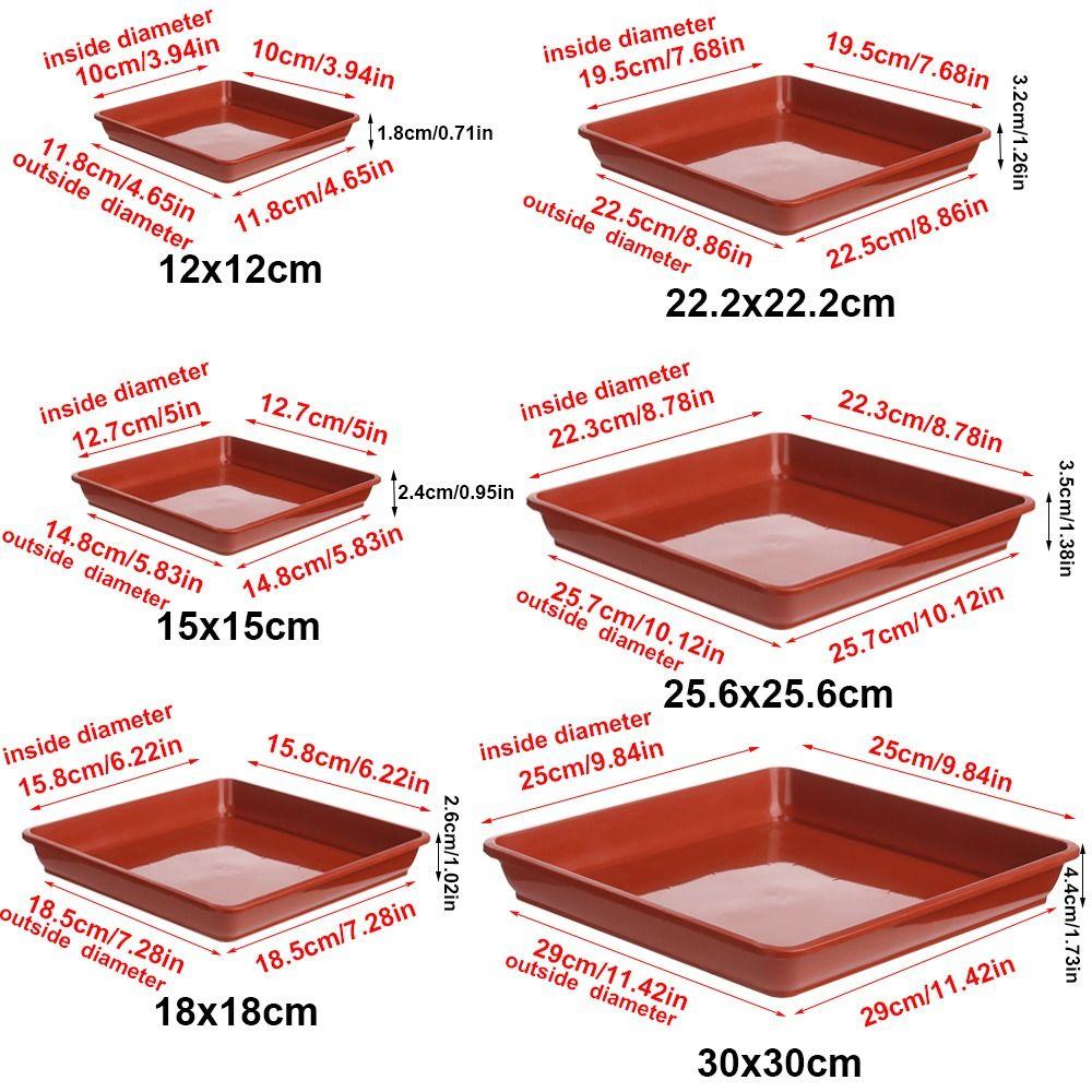 1Pcs Heavy Duty Durable Square Plastic Tray Saucers Indoor Outdoor Drip Trays Plant Saucer