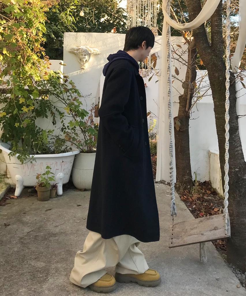 Intempomood Cashmere Blend Handmade Mac Coat_Dark Navy