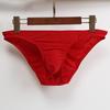 Men Summer Briefs 3D U-convex Low-rise U-convex Thin Panties Solid Color Three-dimensional Pouch Underwear