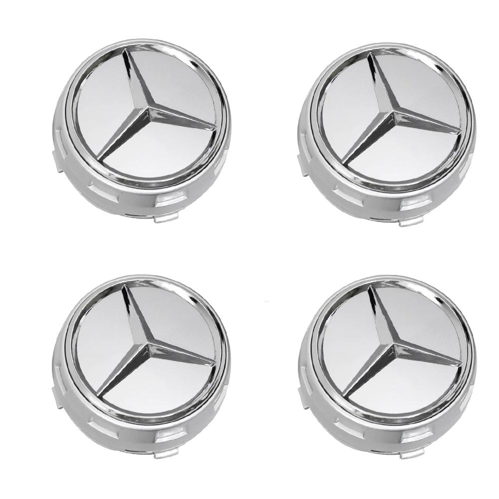 EFQXA1 4Pcs 75mm Black Red Raised Car Wheel Center Caps for Mercedes Benz AMG Styling Caps A0004000900