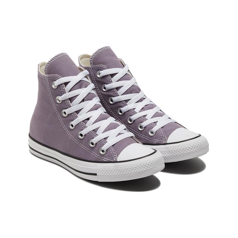 Converse Chuck Taylor All Star Удобные и Универсальные Высокие Кеды из Канваса Унисекс Серо-Фиолетовые