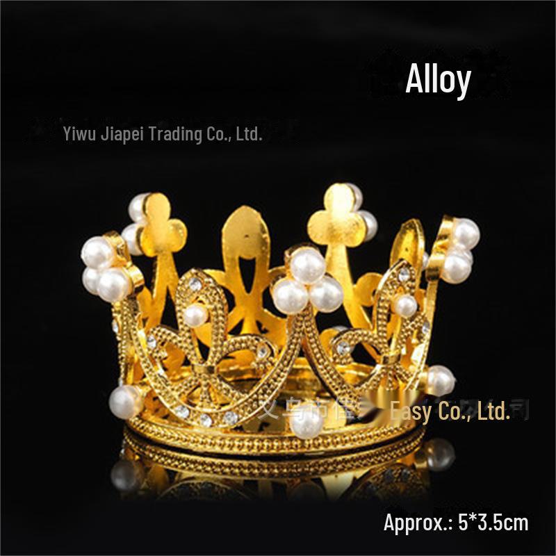 «Украшение для торта «Мини-бриллиантовая корона принцессы» – Аксессуары для выпечки на день рождения феи»